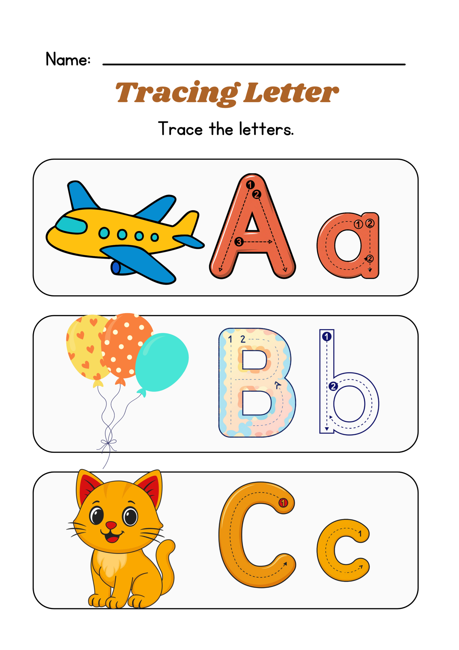 Alphabet Worksheets sample 2