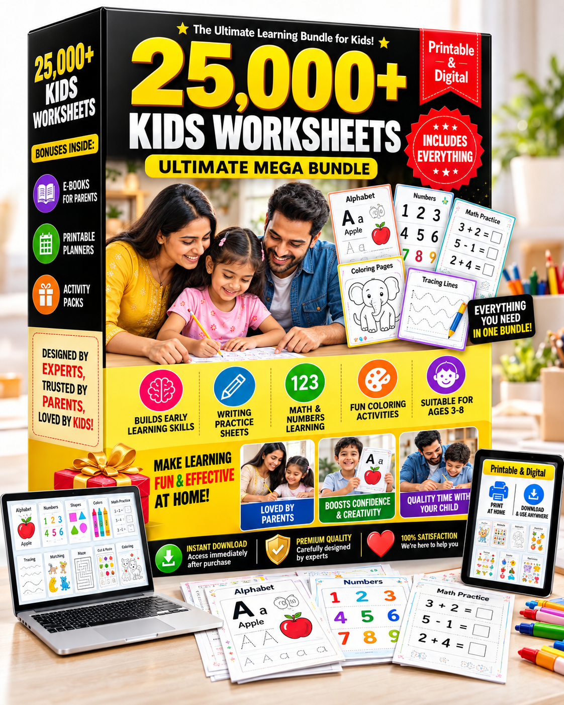 Kids Worksheet Bundle.